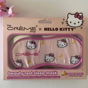 Hello Kitty x The Creme Shop beauty rest sleep mask bath makeup cosmetics new
